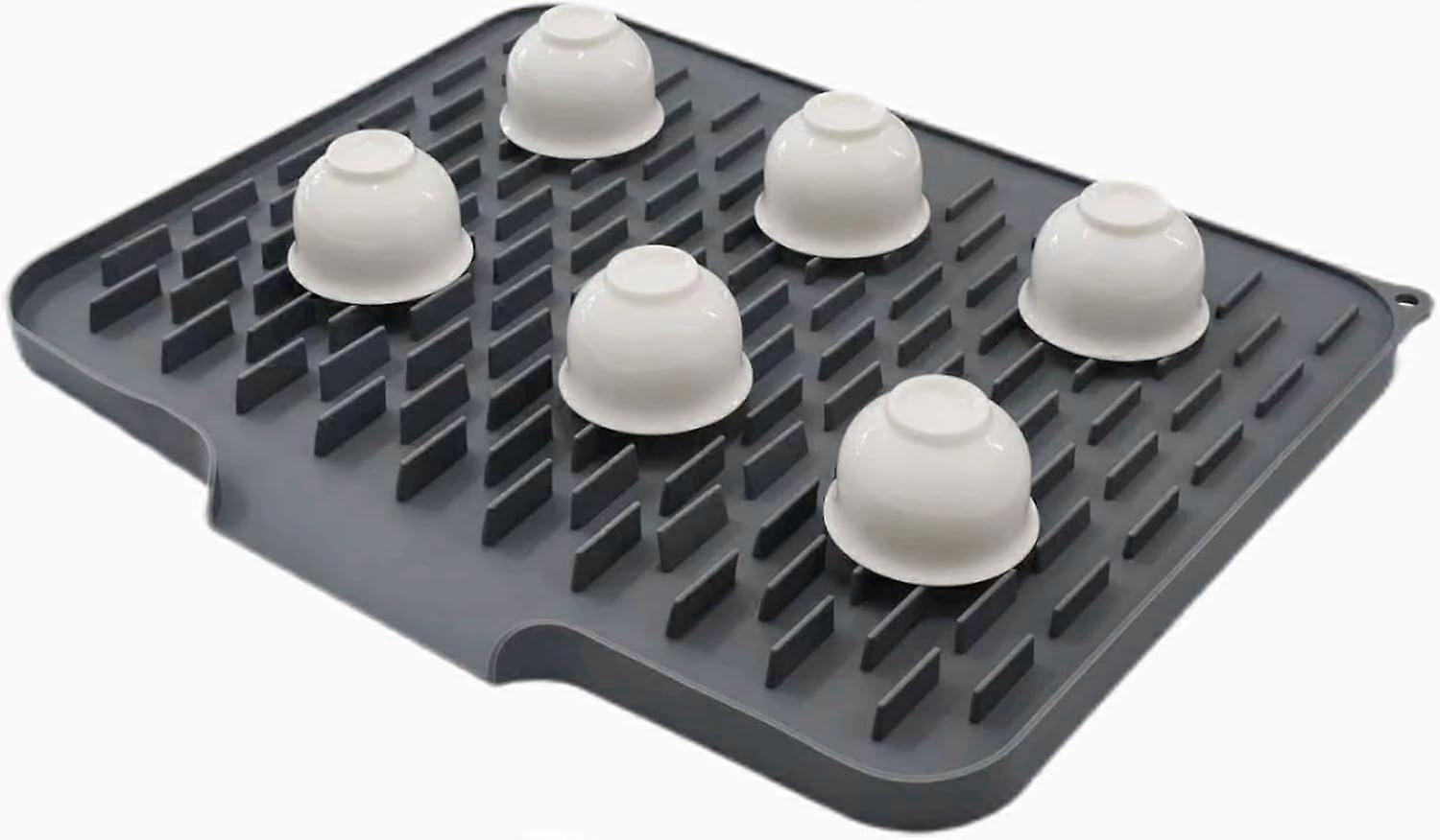 Silicone Dish Drying Mat for Kitchen Counter, Dish Drying Pad