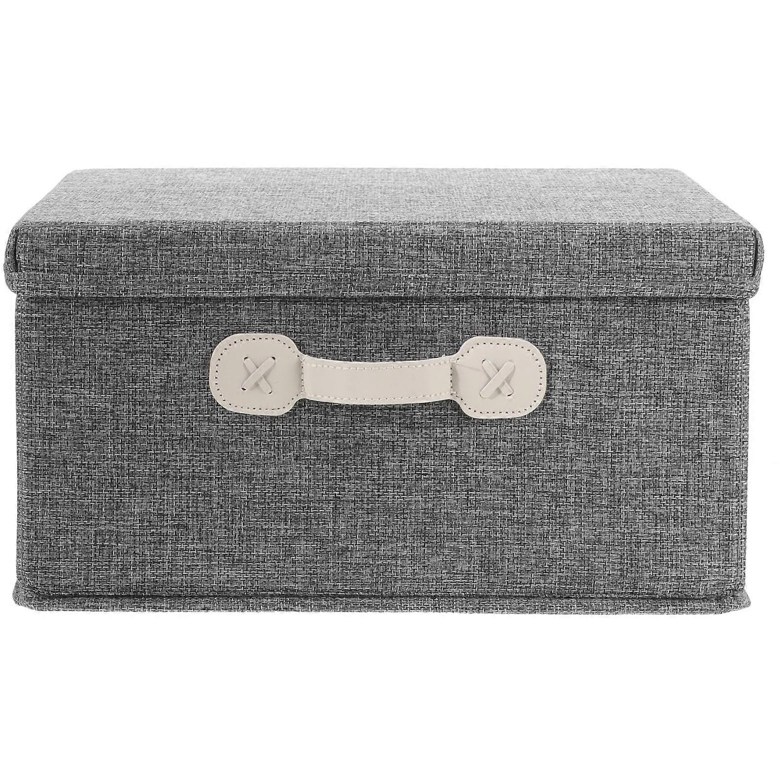 Wardrobe Storage Box Clothes Storage Organizer Rectangular Shape Dust Proof For Room Organization 35x28cm Grey 1Pcs