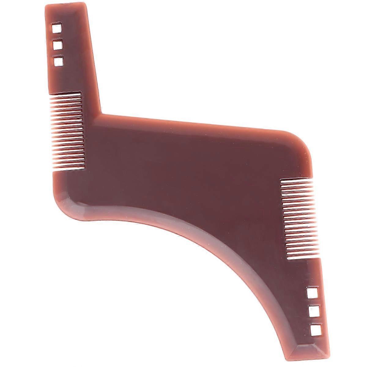 Brown Plastic Beard Styling Comb for Men Durable and Portable with Round Angles 5 Pieces