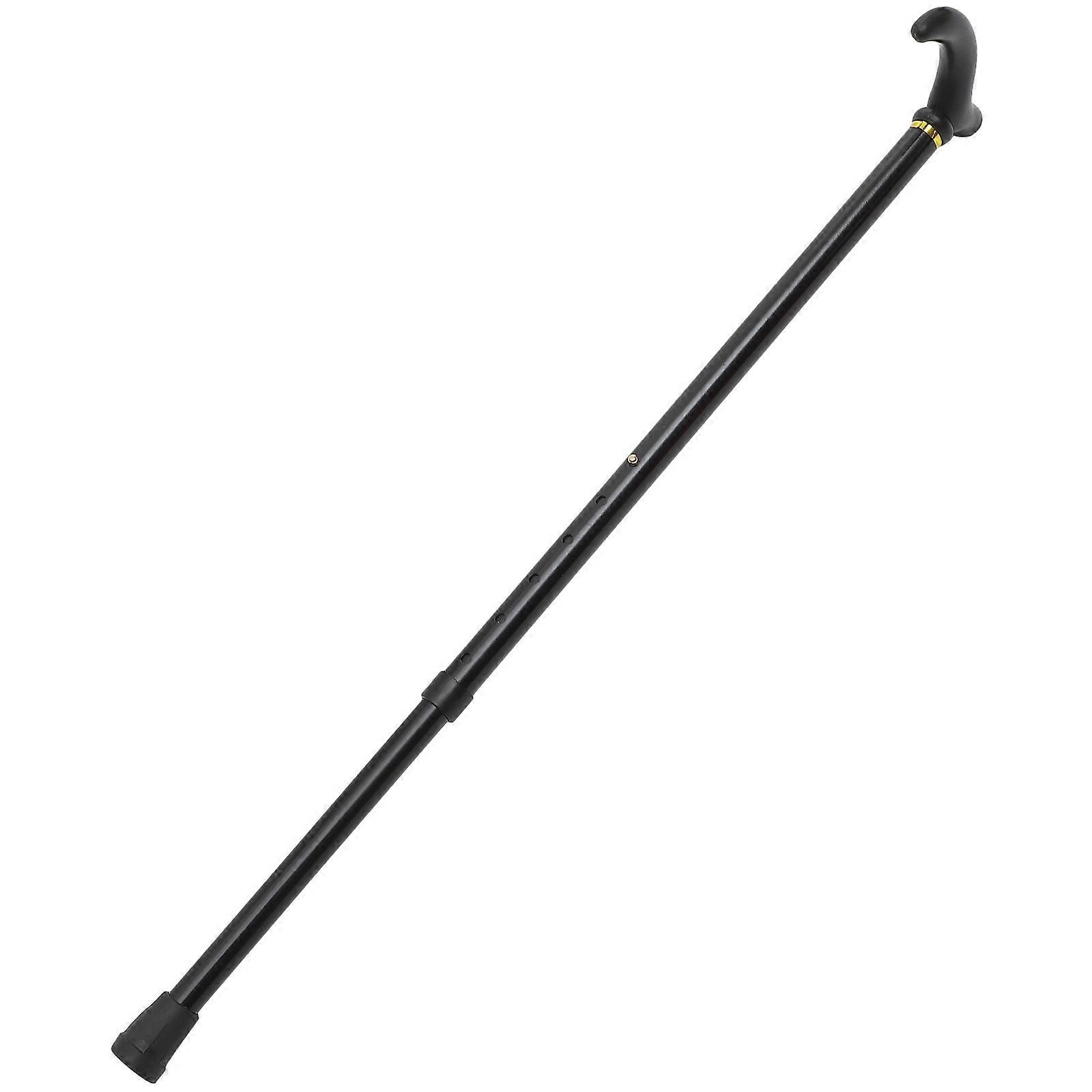 Walking Stick Cane Adjustable Height Anti Skid Elderly Patients Daily Life Support Black 1Pcs