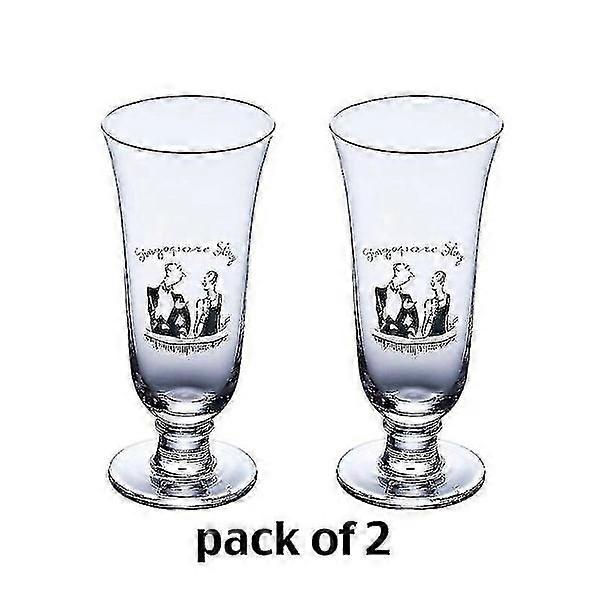 2db Szingapúr Sling poharak, koktélpoharak, highball poharak, gyümölcslé poharak 2 db-os készlet