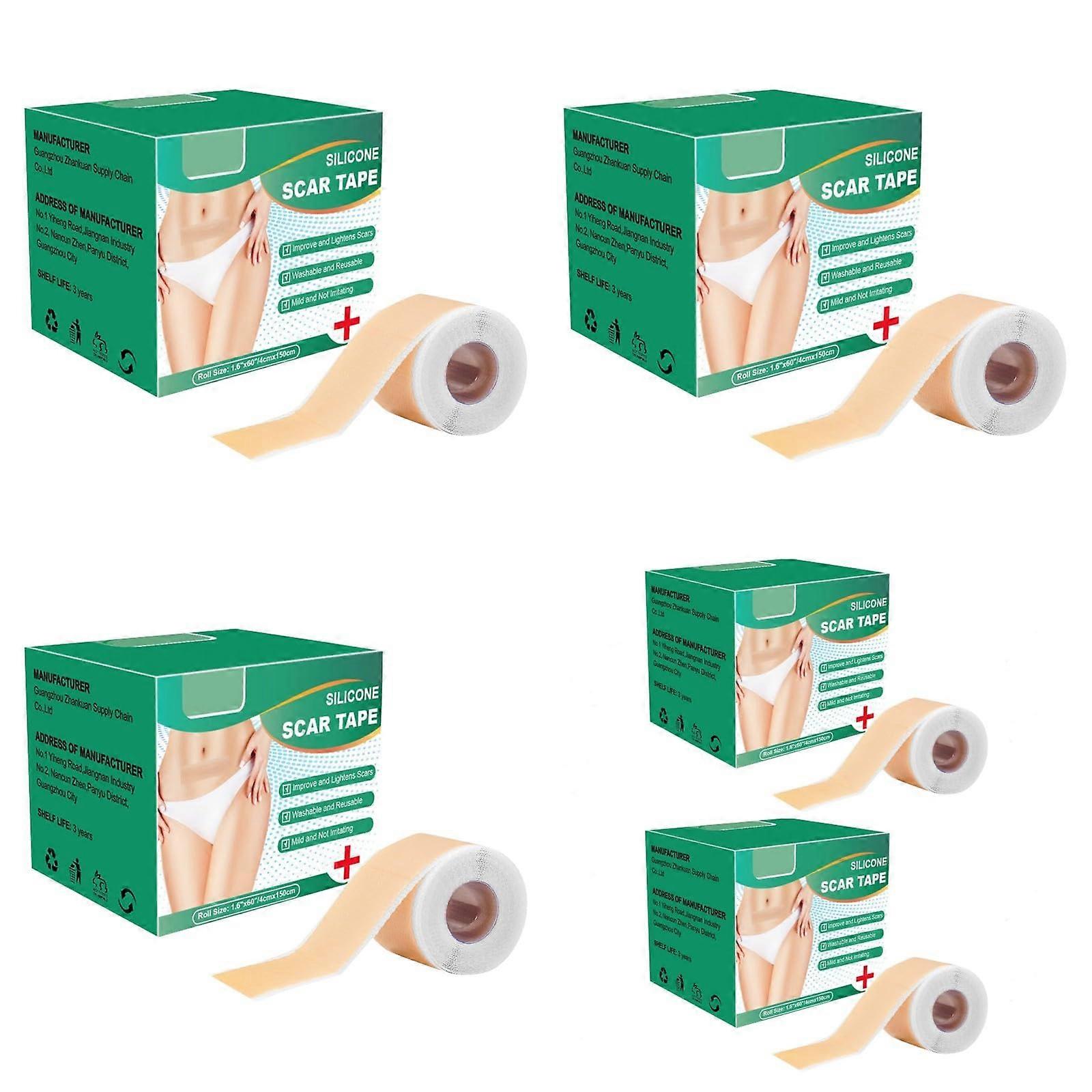 Silicone Scar Plasters for Cesarean Section, Pack of 5