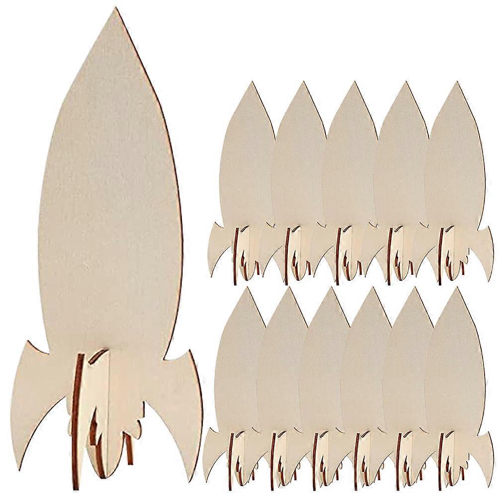 Kid Craft Mini Rocket Shaped Decor Rocket 15x6cm DIY 12 Rockets