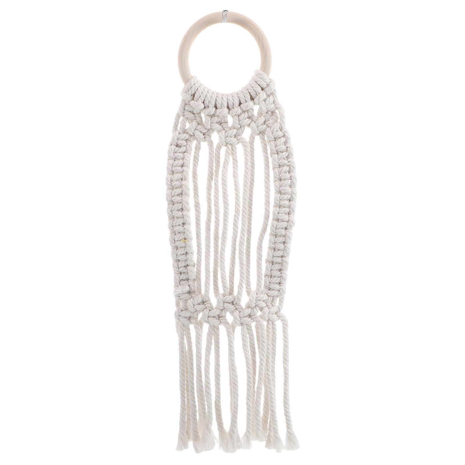 Woven Tassel Tapestry Bohemia Style Wall Decor Hand-Made Macrame Pendant for Home Decor Enthusiasts 1Set