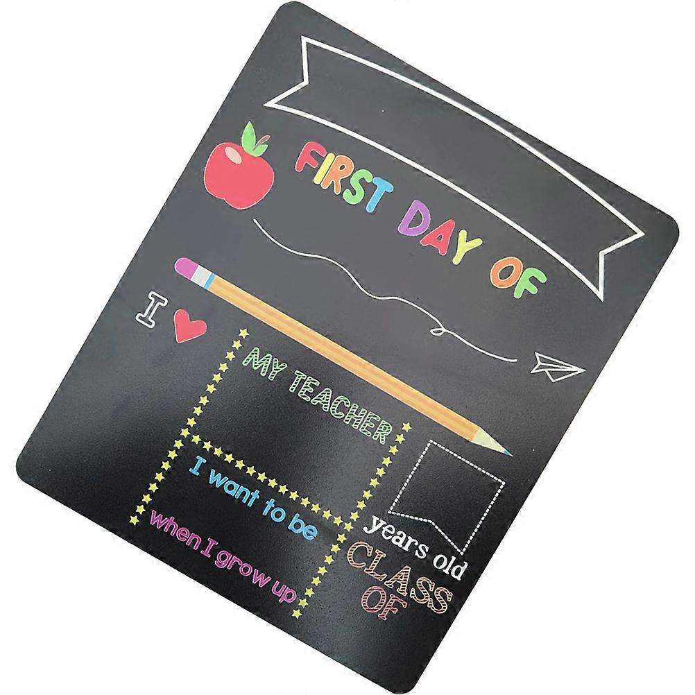 First Day of Preschool Sign Reusable Chalk Board for School Photo Props Density Board Multi Color