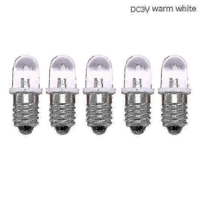 5pcs E10 LED Bulb 3V-4.5V DC for Instrument/Indicator/Old Flashlight