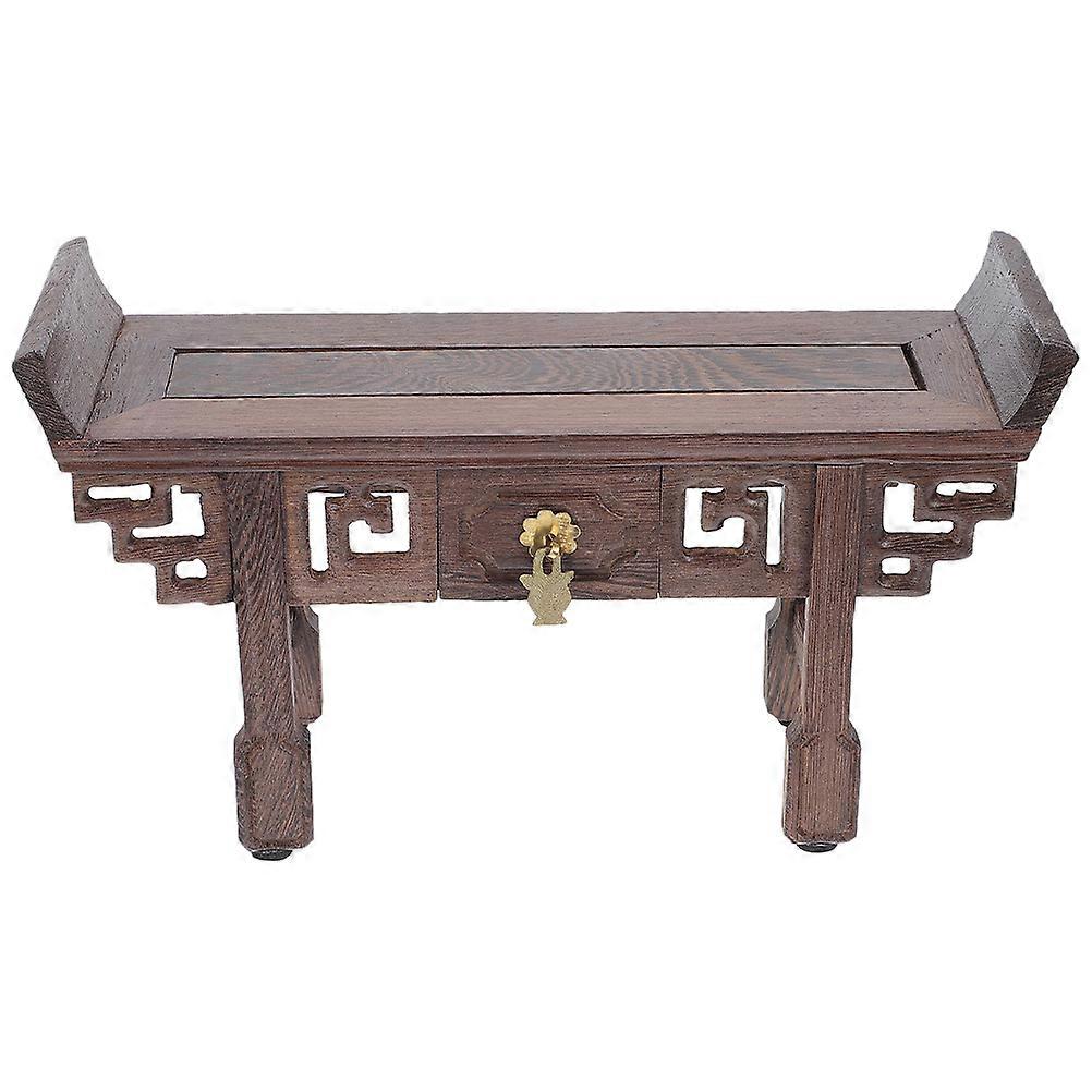 Rustic Wooden Plant Stand for Home Decor – Smooth Surface Display Rack for Flower Pots, Statues, Crafts & Ornaments – Indoor & Outdoor Use