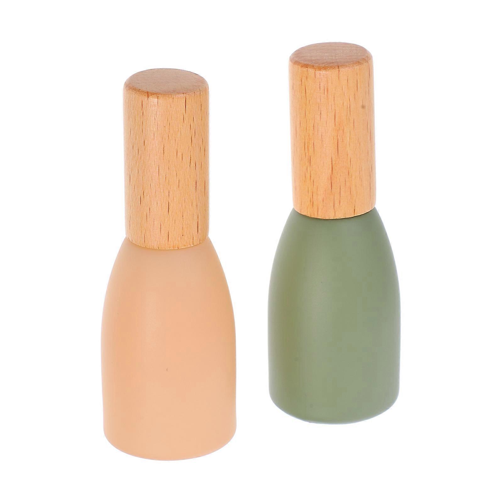 Luxury Beech Cap Rollerball Perfume Bottles for Travel Empty Glass Containers with Stainless Steel Ball 10ml