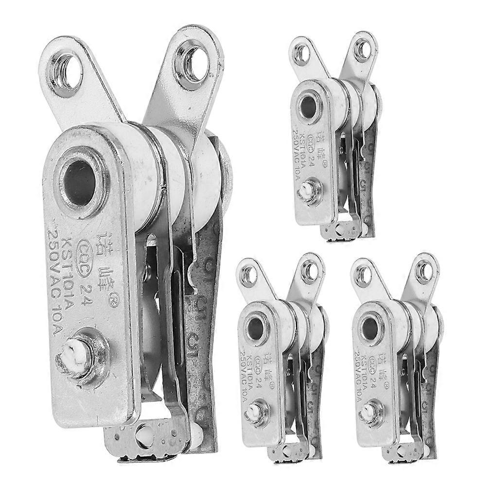 Electric Wok Thermostat Replacement 4PCS Temperature Control Switch for Cookers, Silver