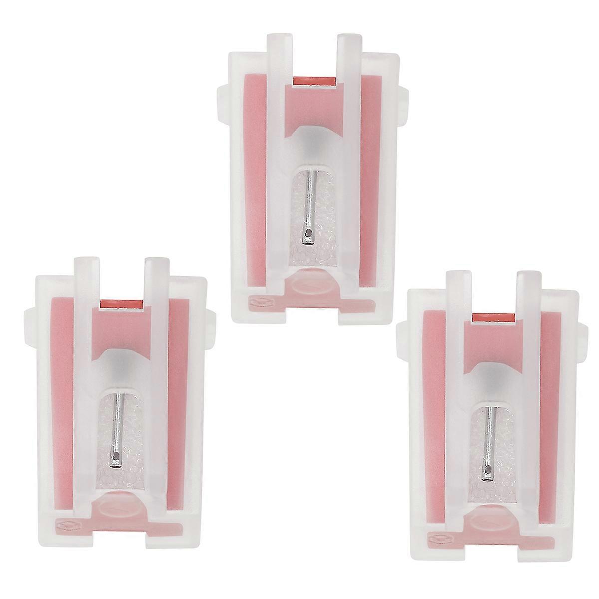 Premium Vinyl Record Player Stylus Red Aluminum and ABS for Record Player Accessories 3pcs