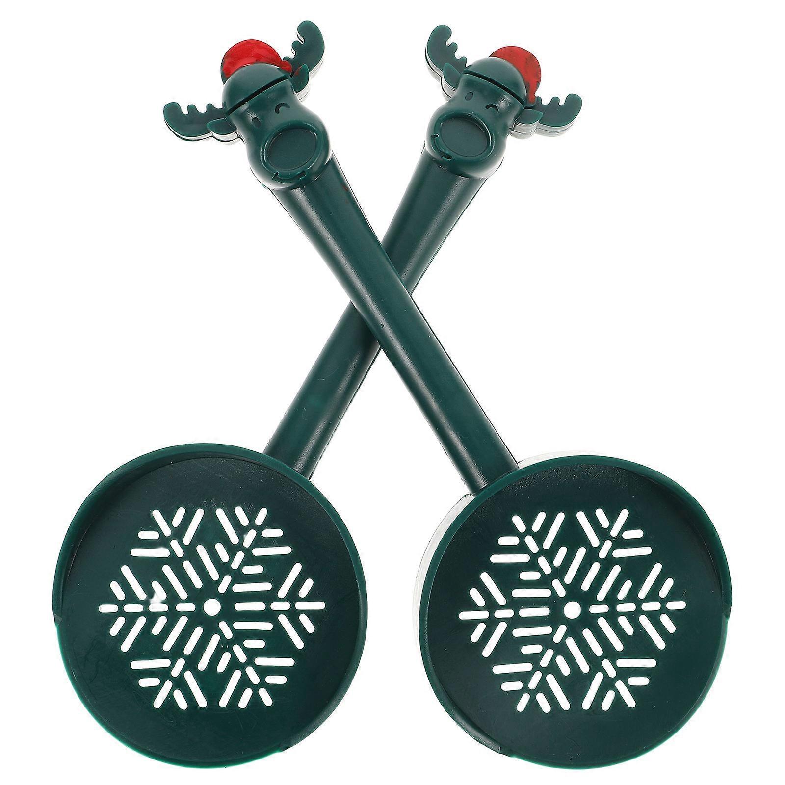 Hamster Poop Scooper 2Pcs Green Plastic Pet Scoop for Removing Ice Use with Durable Longevity