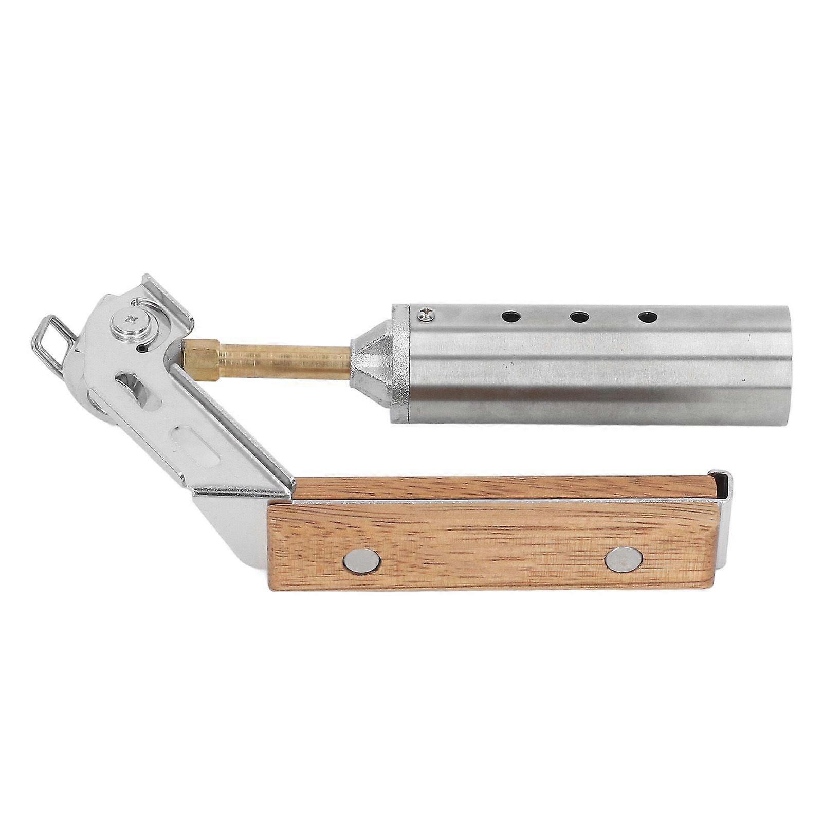 Flamethrower Foldable High Power Outdoor Torch Portable Wooden Handle Houseables Torch for Picnic Cooking