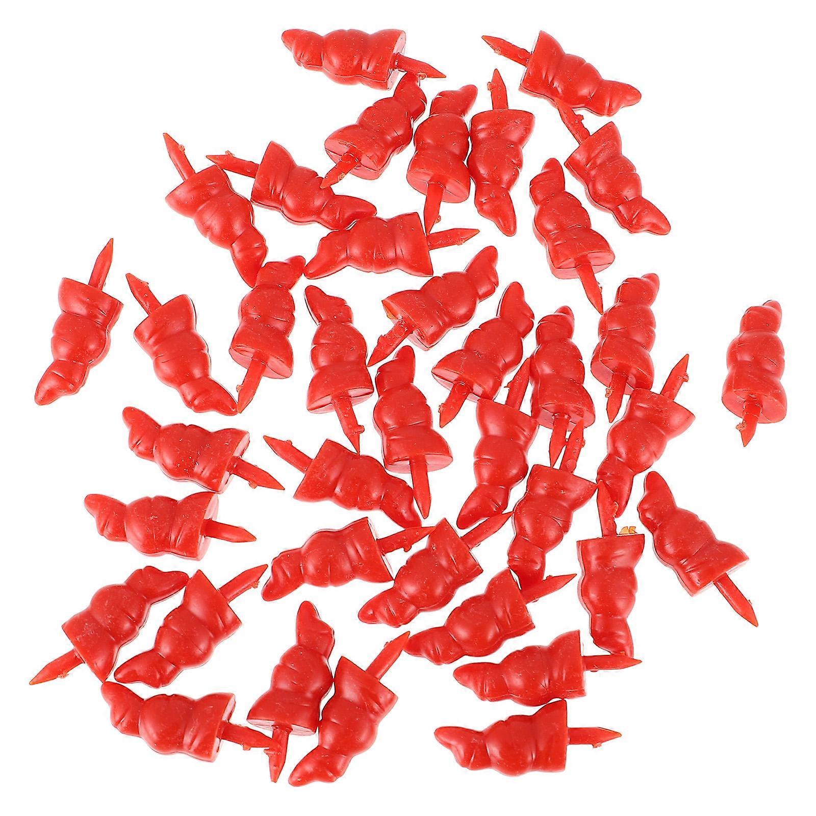 100Pcs Red Plastic Snowman Facial Features For DIY Craft Projects Best Suited For Children And Winter Celebrations