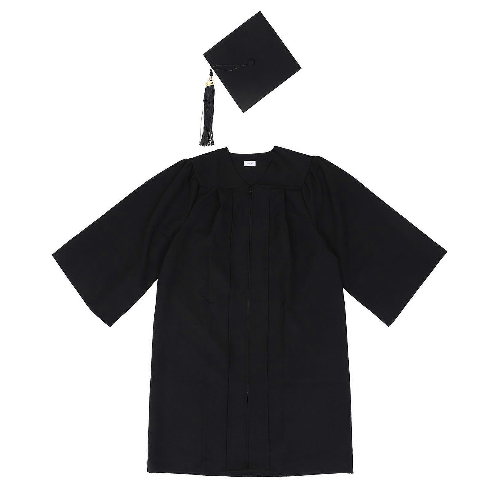 Graduation Attire 2Pack Adult College Graduation Gown Set Black For Photo Shoot Comfortable And Breathable