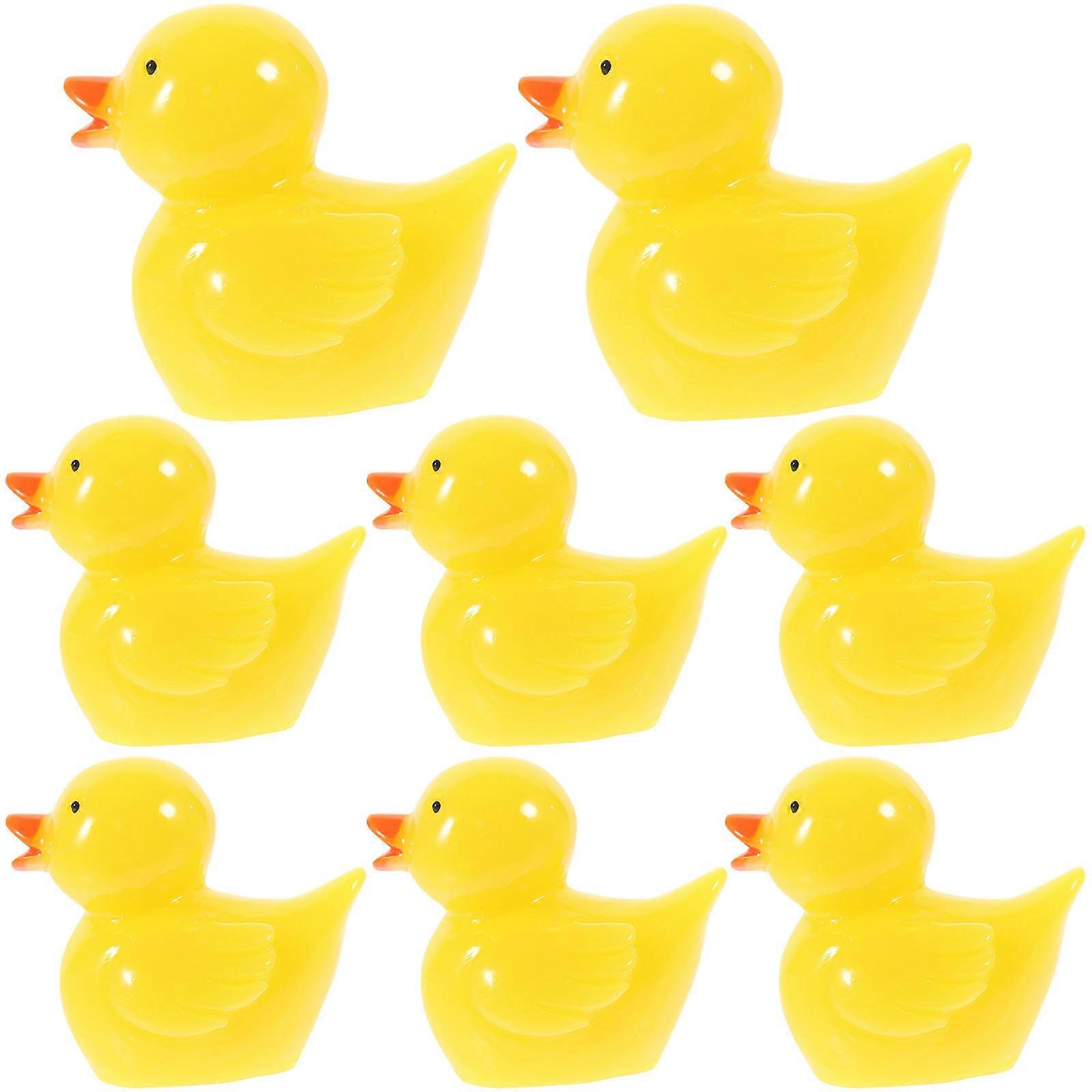 10 Pack Mini Duck Figurines, Adorable Animal Ornaments for Garden, Tabletop & Party Decor, Cute Landscape Accents for Bonsai & Fairy Gardens