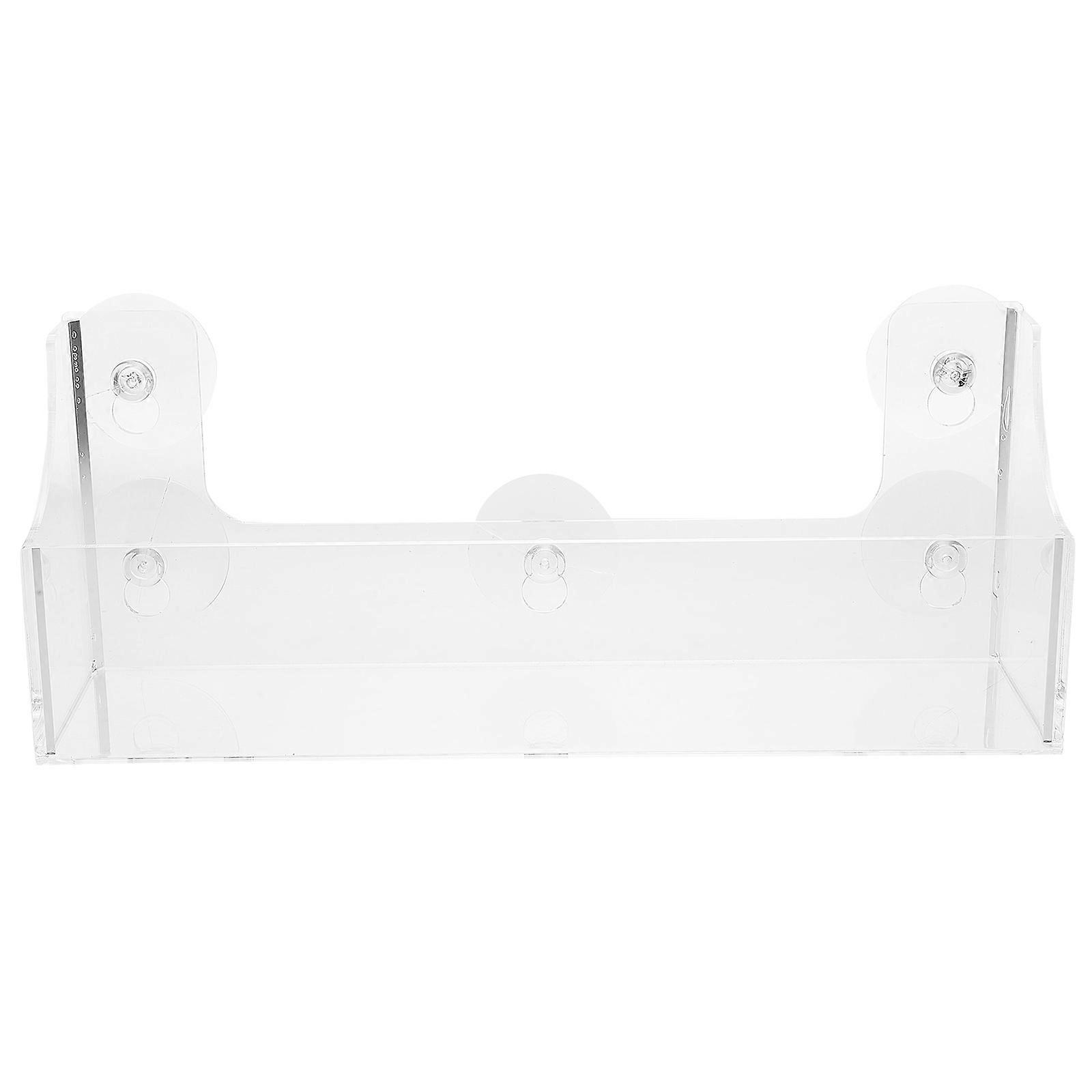 Acrylic Refrigerator Beverage Storage Rack with Suction Cups for Fridge Door Side – Space Saving Hanging Shelf for Drinks, Seasonings, and Fridge