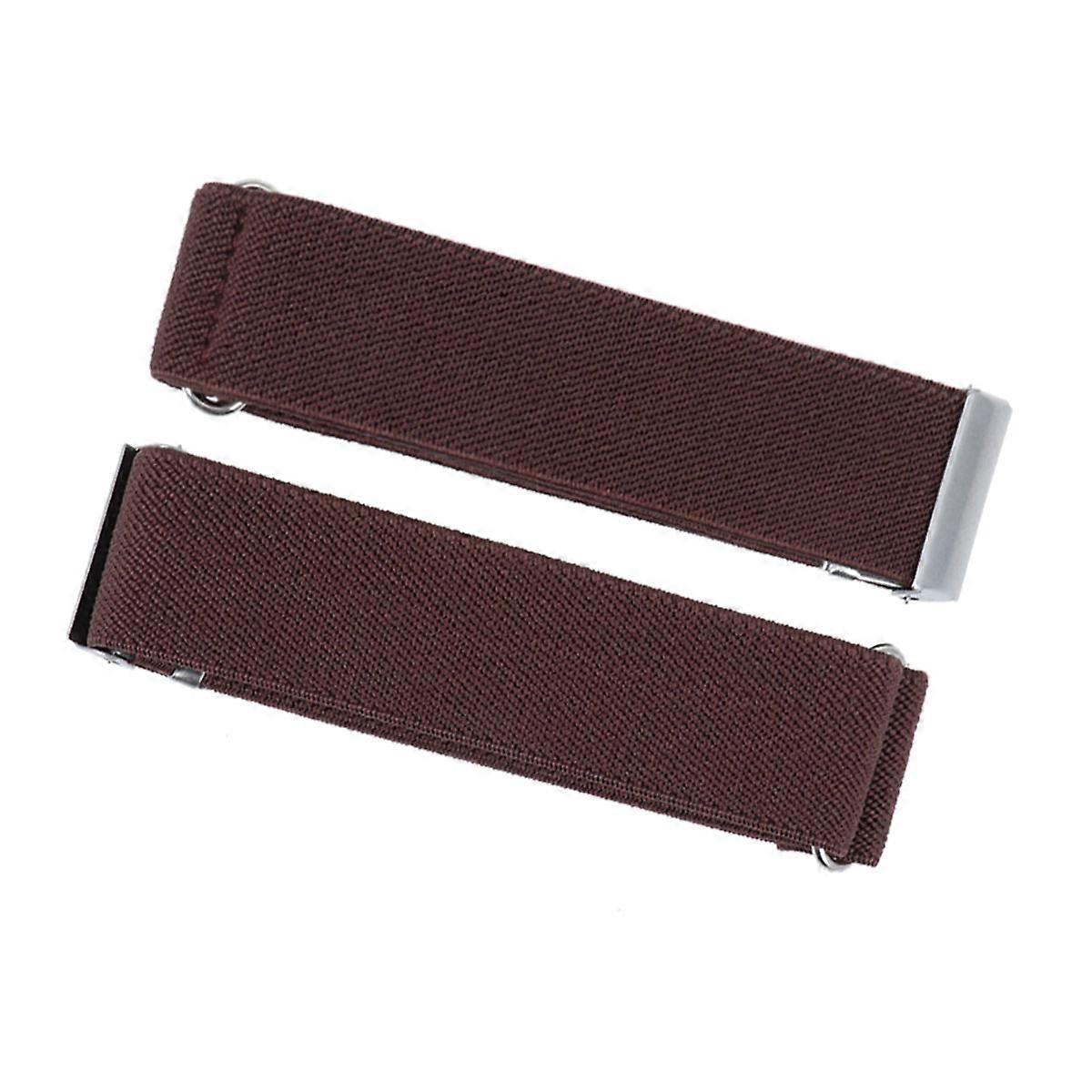 Chinlon Coffee Shirt Armband Suitable For Formal Occasions With Anti-slip Function 1 Pair