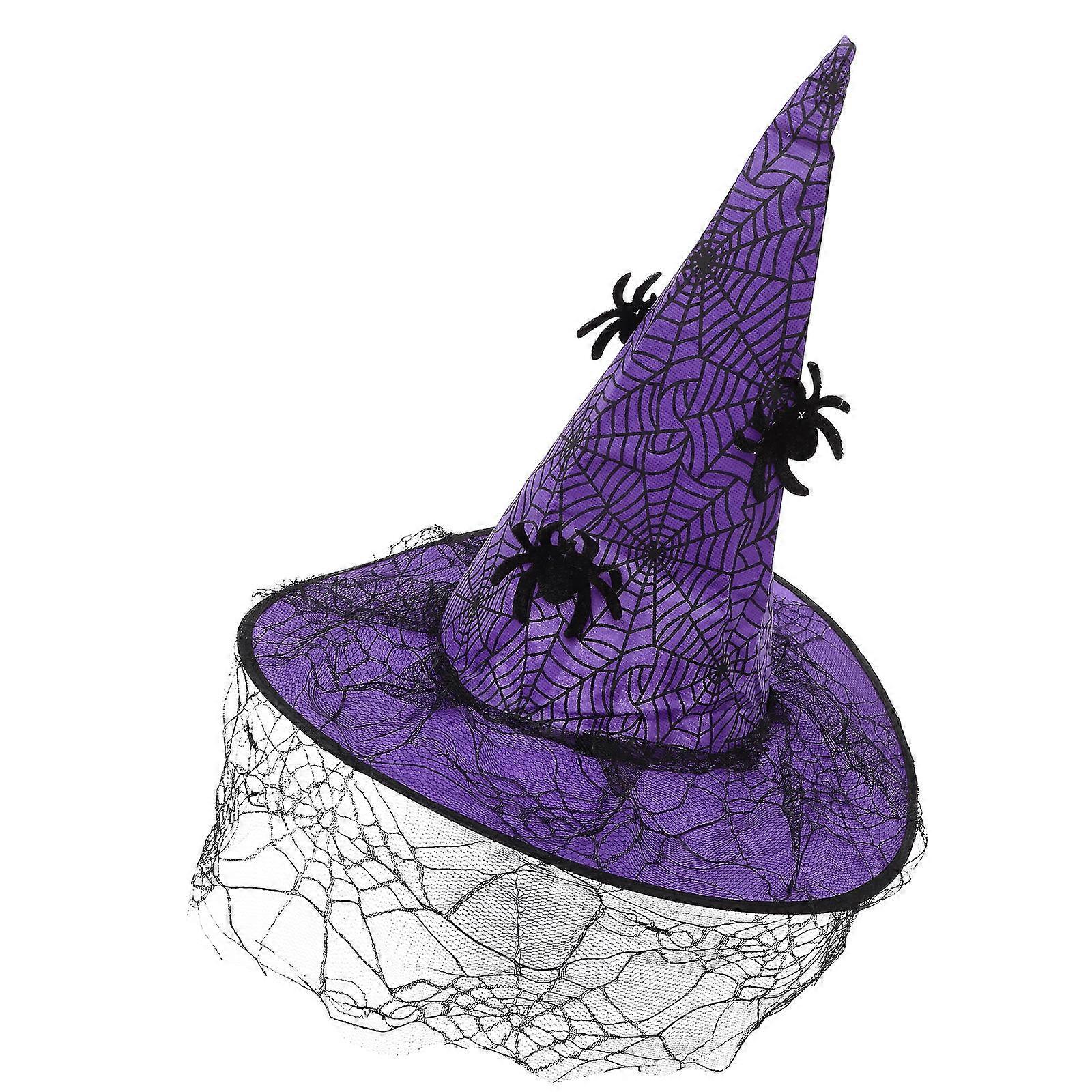 Conical Halloween Party Witch Hat Photo Prop For Event Organizers Lightweight 1Pcs