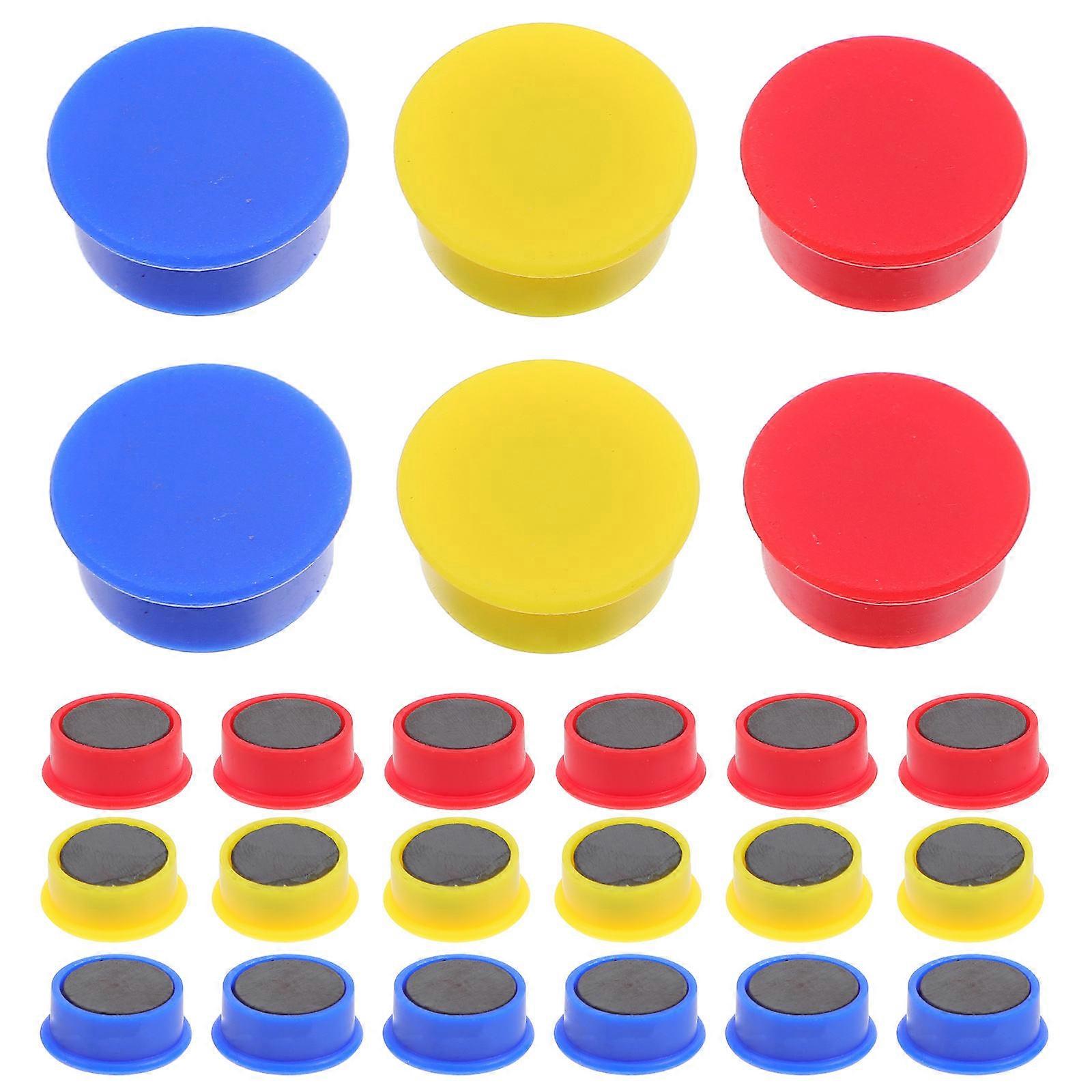 30pcs Colorful Round Magnetic Dots for Whiteboard & Fridge Flexible Creative Display Accessories for Office & Classroom Use