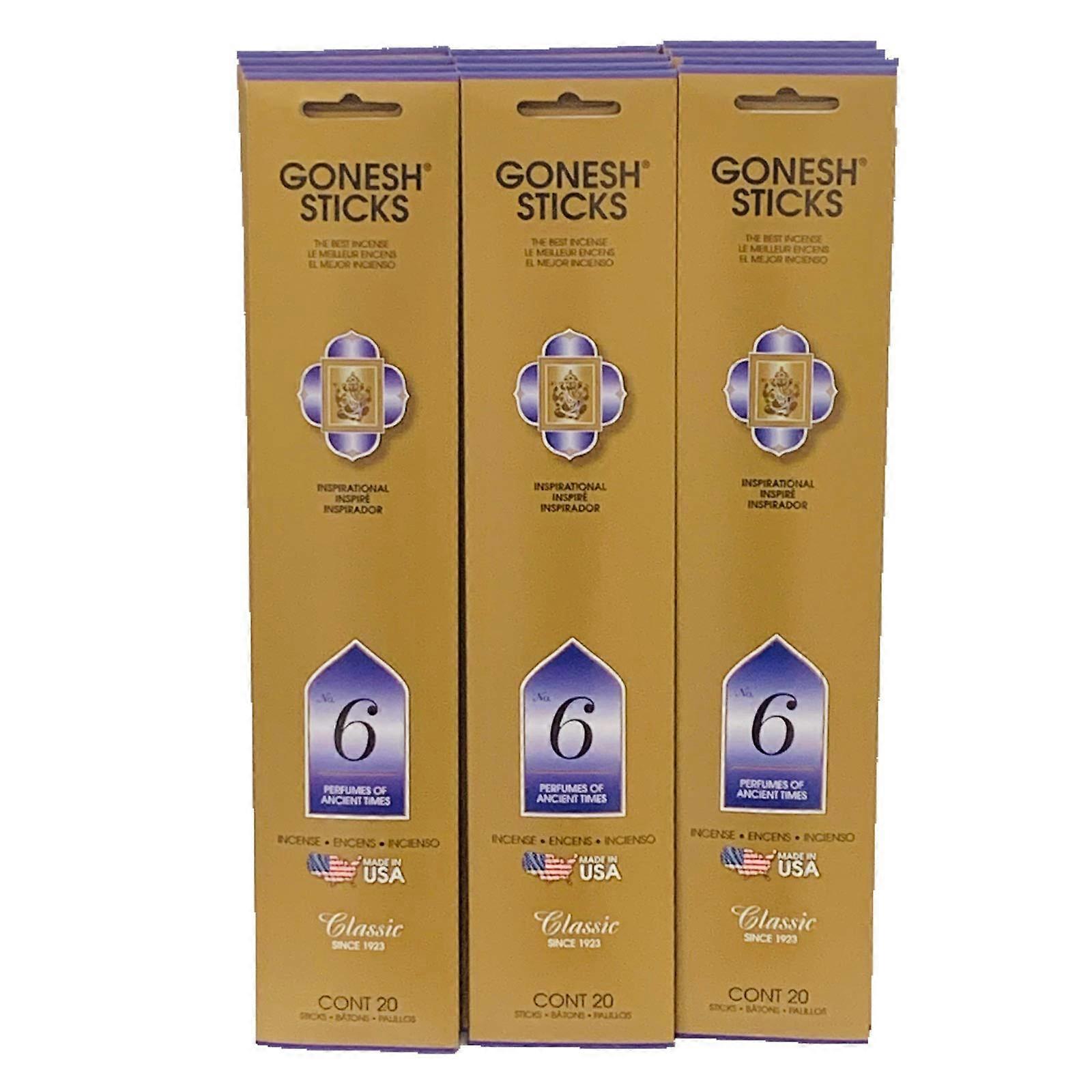 Gonesh Incense Sticks Extra Rich Collection: No6 Perfumes Of Ancient Times 12 Pack (20 Sticks/pack)