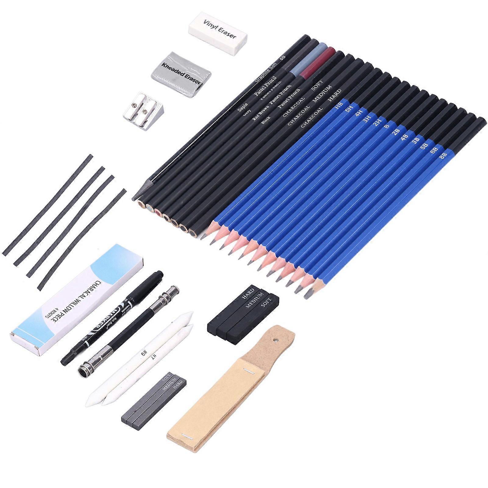 40 Piece Drawing and Sketching Pencil Art Set Graphite and Charcoal Pencils for Drawing Graffiti Painting