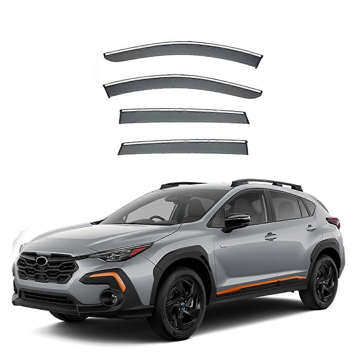 4 Pcs Auto Wind Deflector for Subaru Crosstrek 2024+, Rain-Resistant Car Window Visor, Durable, Easy Installation