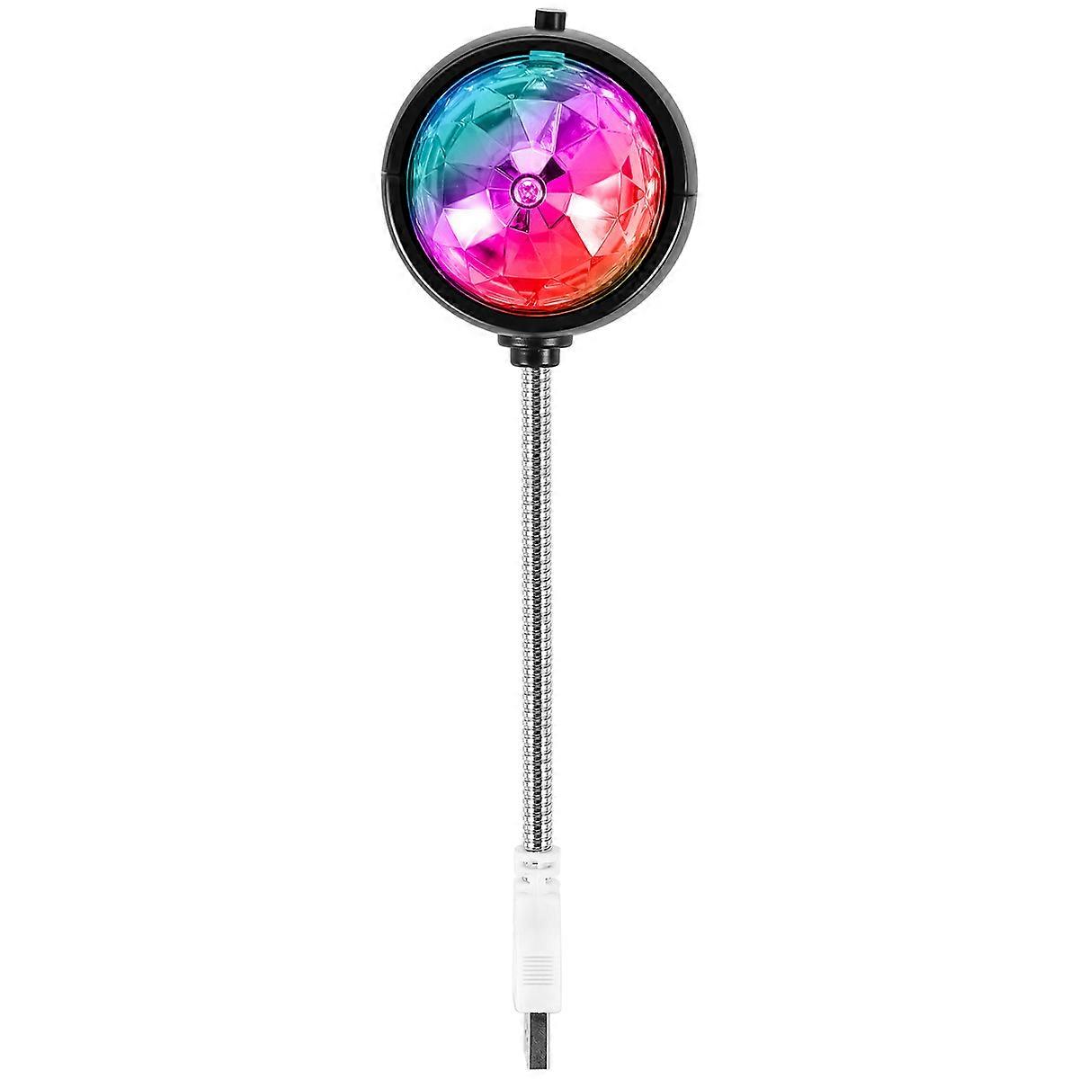 Rotating RGB LED Stage Lighting with 3W Book Light,USB Powered(Black)