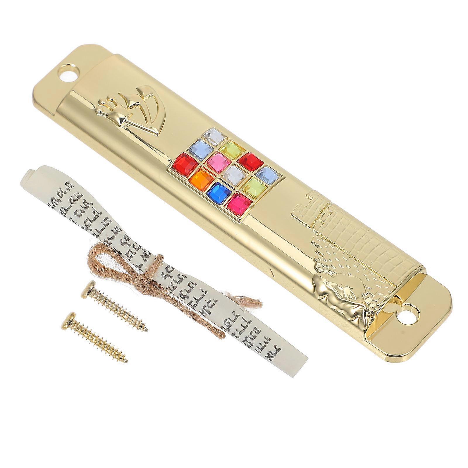 Doorpost Mezuzah, Reliable Metal Design with Sacred Scroll, Front Entrance