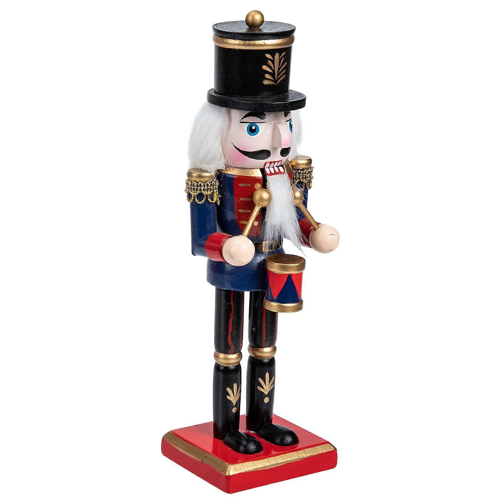 Navy Christmas Desktop Nutcrackers for Decoration Craft Made of Synthetic Material 6.5 inches