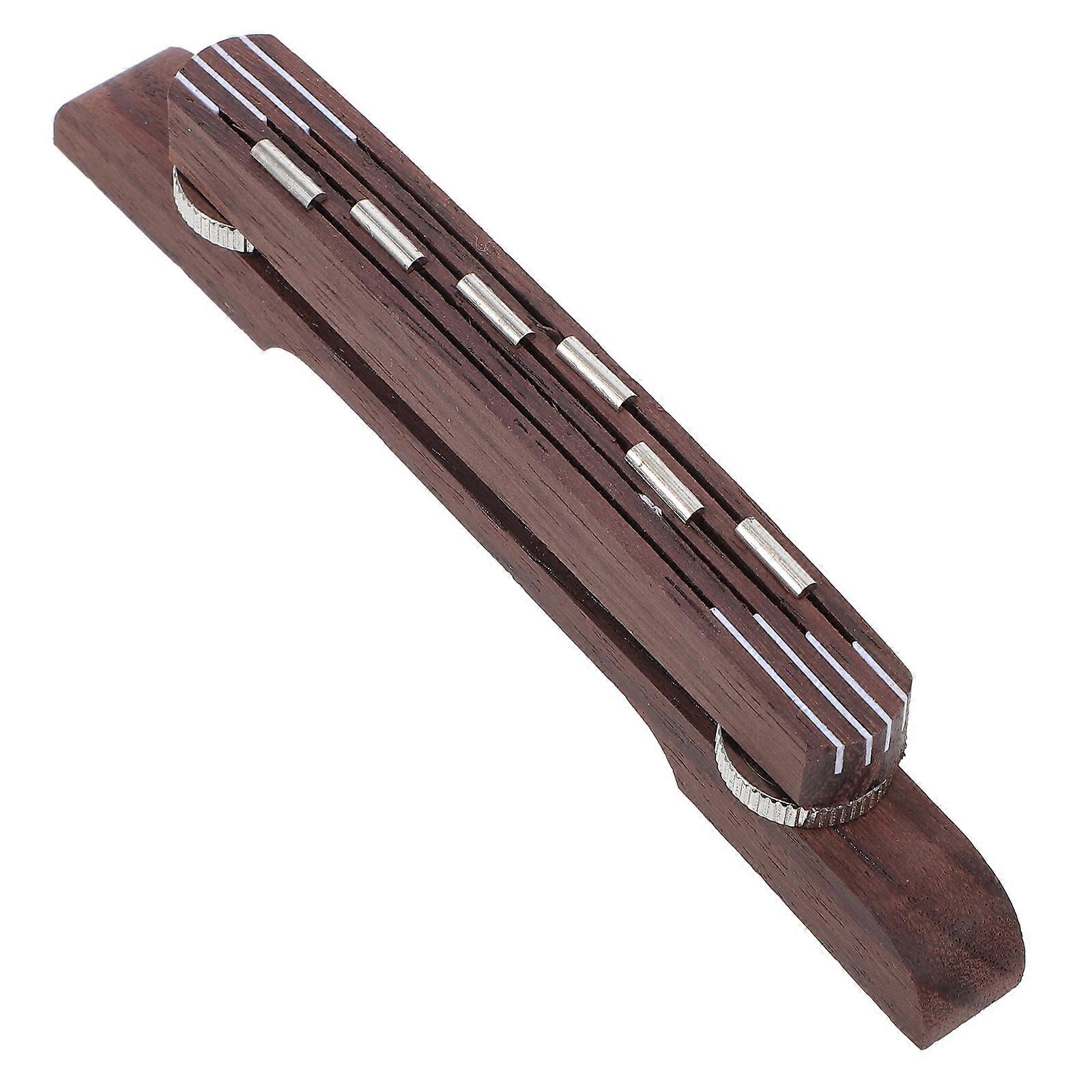Jazz Guitar Bridge for 6 String Acoustic, Adjustable Height, Smooth Polished Surface, Lightweight Design, Compatible with Mandolin and Violin