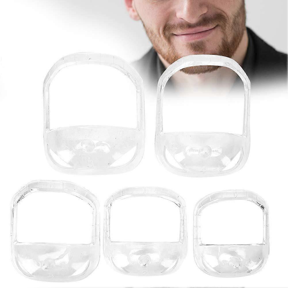 Transparent beard shaper, beard shaping plate, beard and goatee shaping ruler, 5 different sizes per set