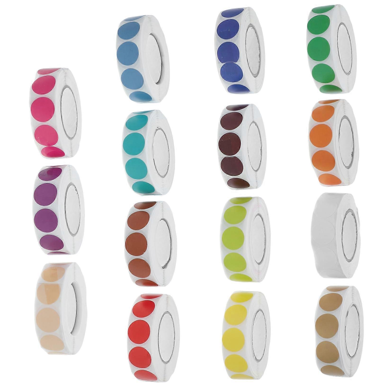 Name Plate Stickers Pack of 15 Round Self-Adhesive Labels for Classroom and Office Use, Easy Peel Durable Design