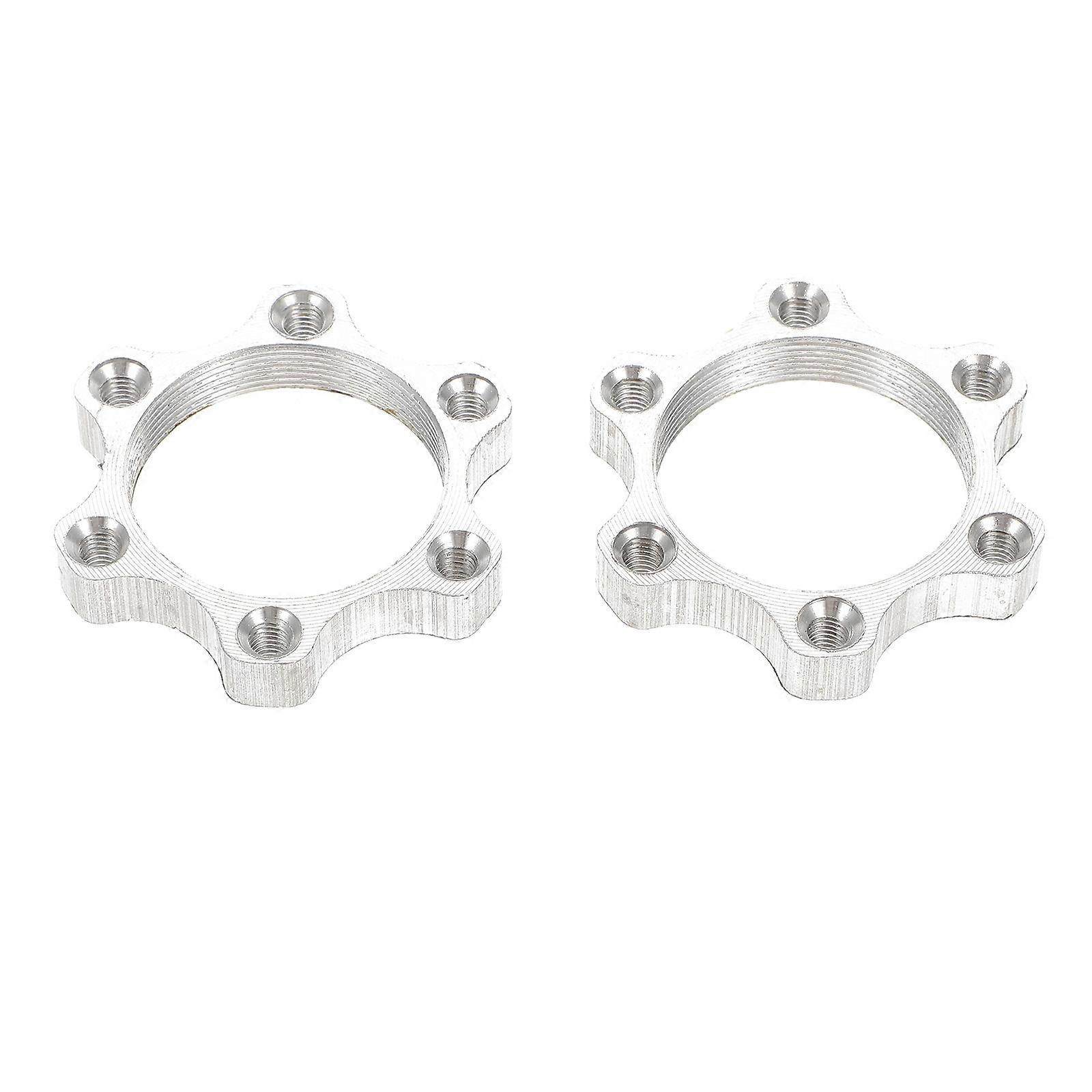 2Pcs Aluminium Alloy Bicycle Hub Adapters 6 Hole Disc Compatibility