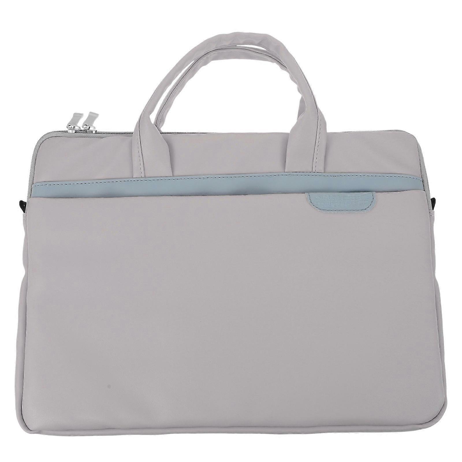 Laptop Carrying Bag 1Pc Shock-absorption Computer Bag For Notebook Computer Grey Designed For Office And Leisure Use 39x28.5x2.5cm