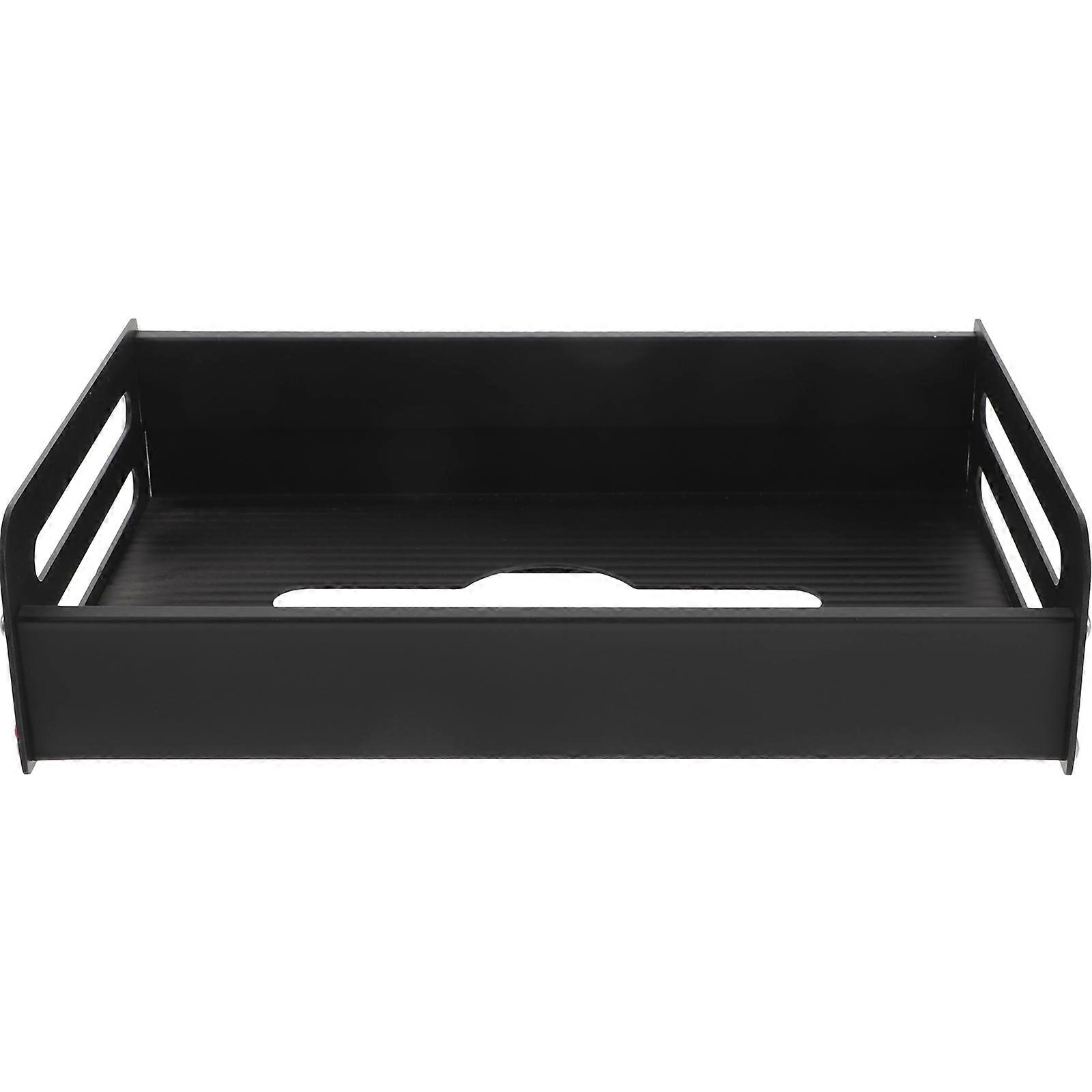 Black Bathroom Wall Mounted Shelf For Kitchen Use 20x16cm 1Pcs