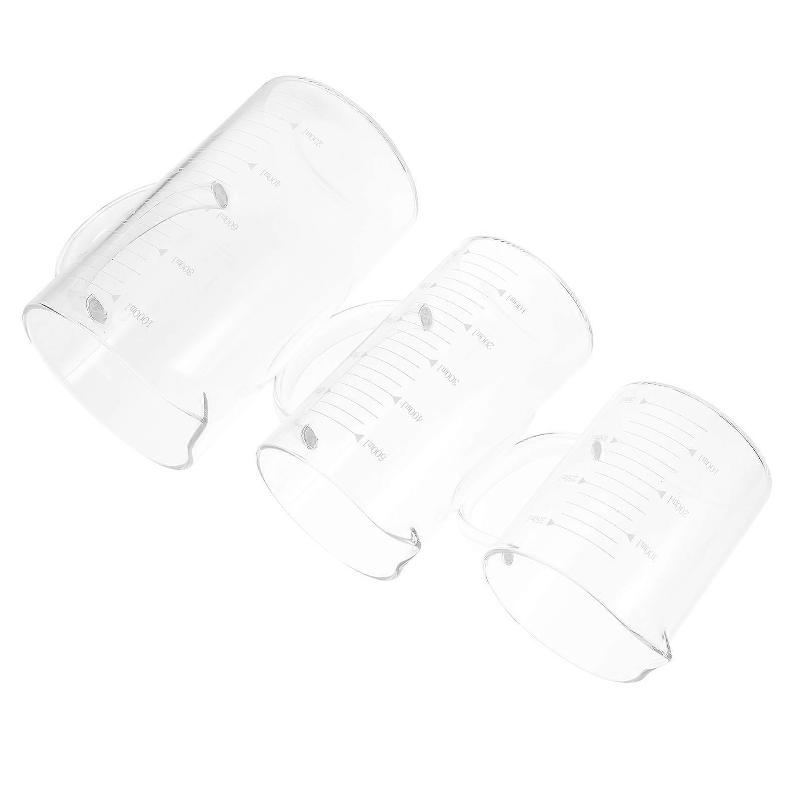 Transparent Measuring Cups Glass Liquid Measure Cup Intended For Cooking Baking And Laboratory Use 350ml 3Pcs