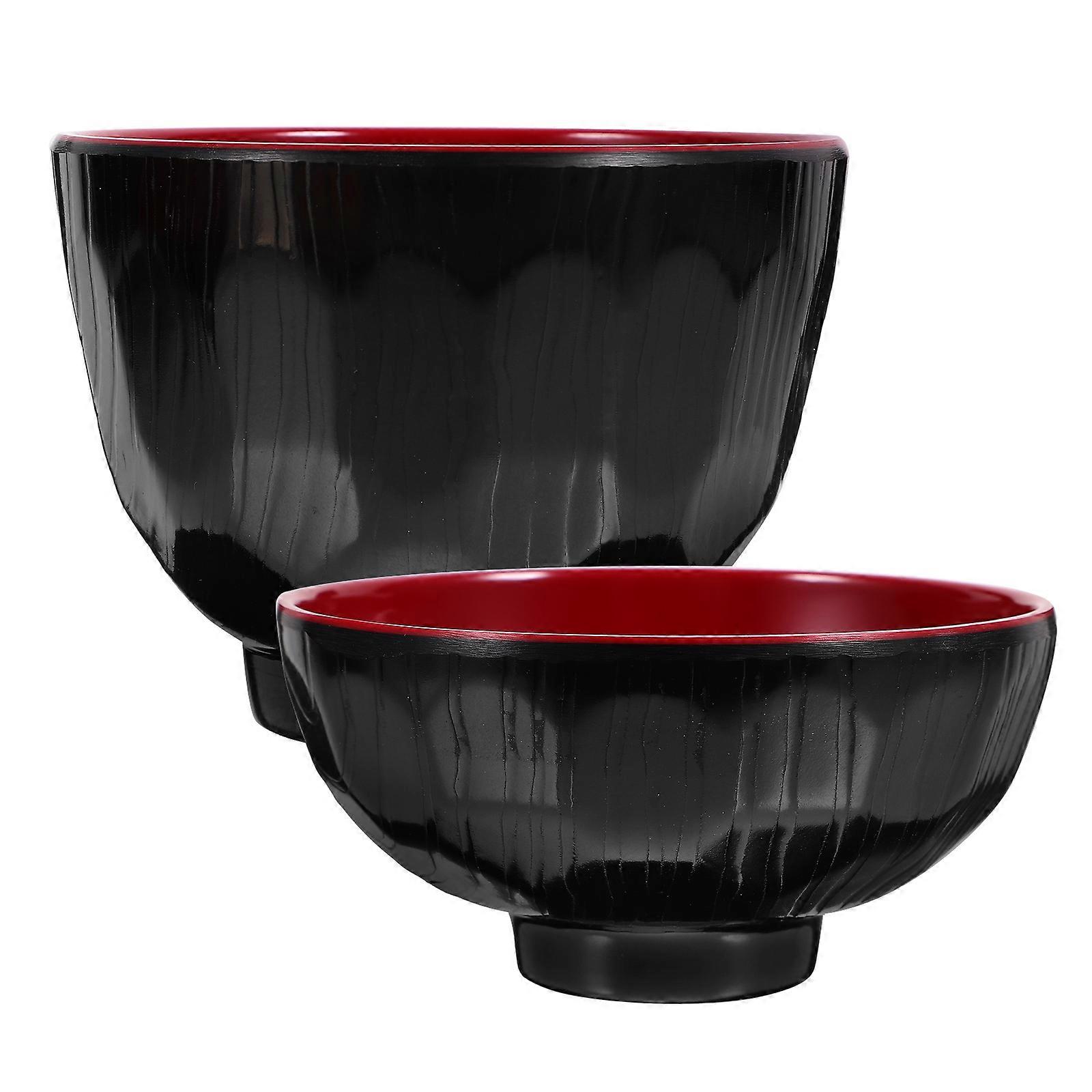 Japanese Style Covered Soup Bowl with Lid for Eating Use Black 16 oz