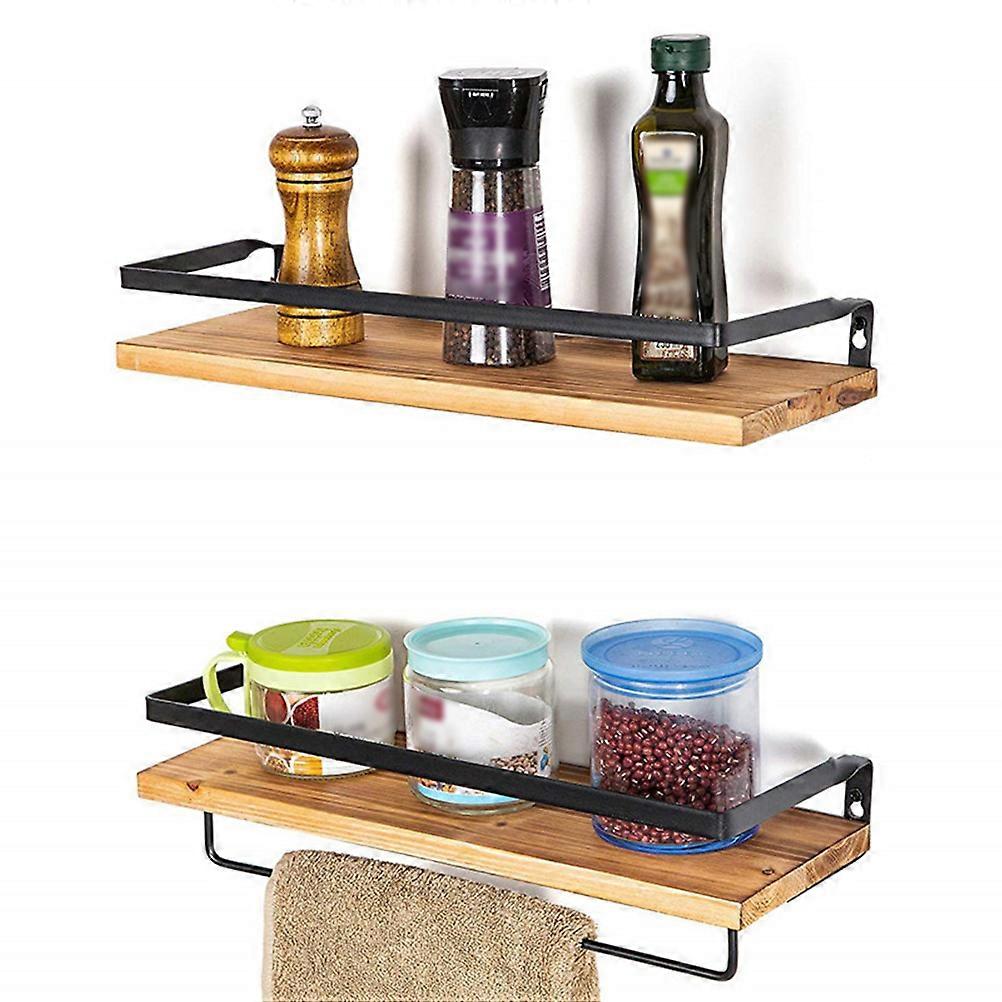 Light Brown Wall Hanging Shelf for Home Made of Iron Perfect for Small Crafts and Adornment 7.87"x4.72"