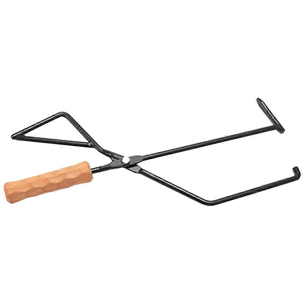 Charcoal Clip Campfire Tongs with Extended Wide Grip Handle for BBQ, Fire Pit, and Outdoor Grilling of Fish, Burgers, and Vegetables – Durable Metal