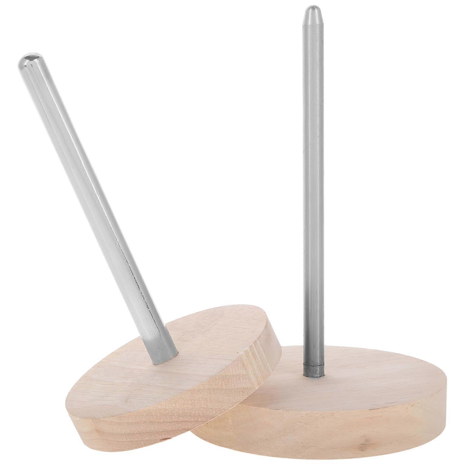 Wooden Yarn Holder Rotatable 1 Set Yarn Spool Holder Ball Winder Dispenser Crochet Tools for Knitting Embroidery Accessories