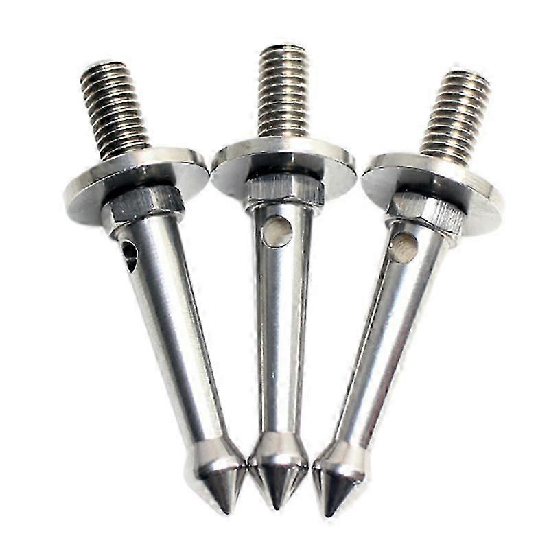 3 stuks RVS 3/8 Inch Statief Voet Spikes Compatibel Zachter Losser Terrein Spikes Compatibel Gitzo / Manfrotto / Siri / Benro, enz. Driepoot