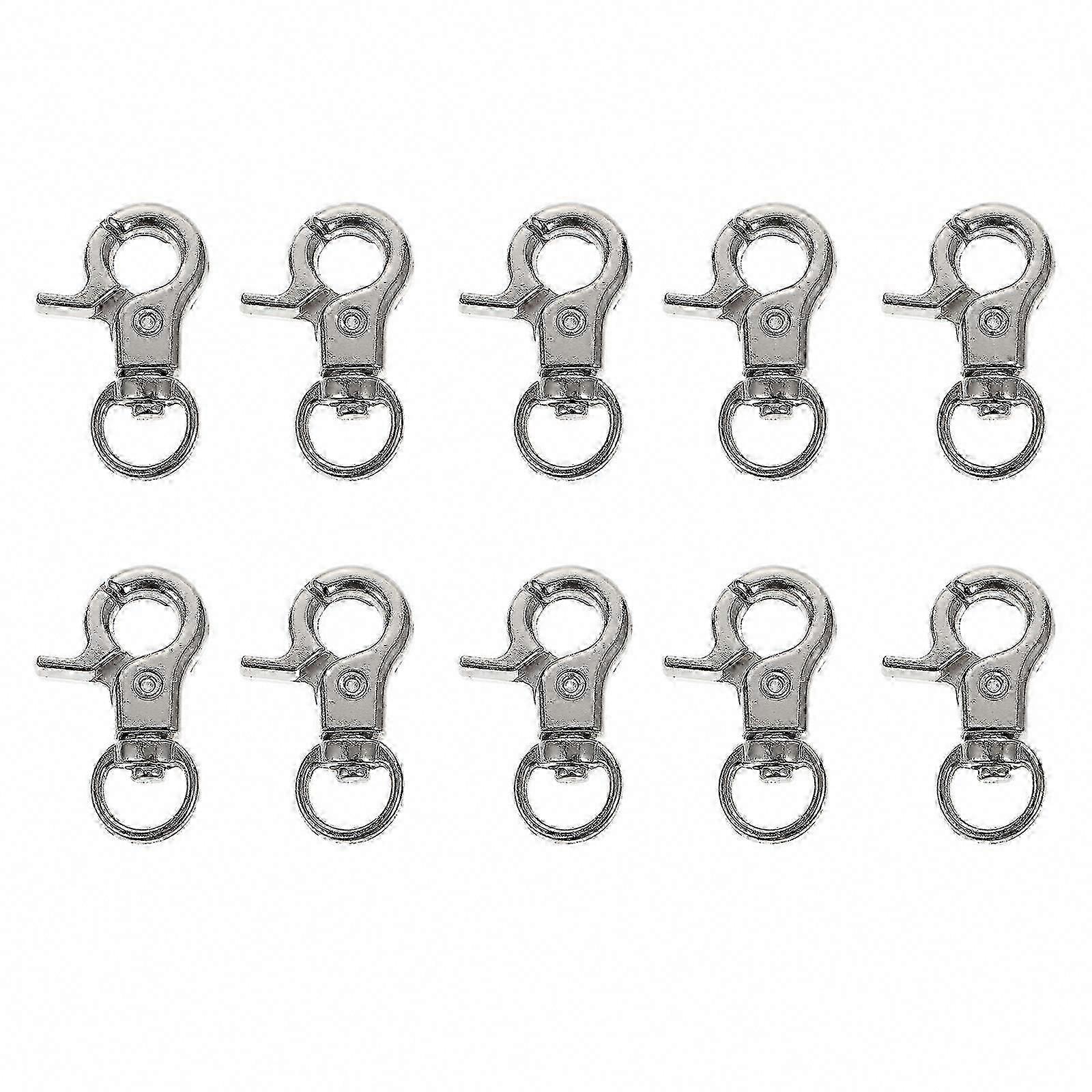 10 pcs perruche oiseau cage clips - fermoirs mousqueton pivotants en métal pour serrure de sécurité de porte de cage et crochet de ceinture