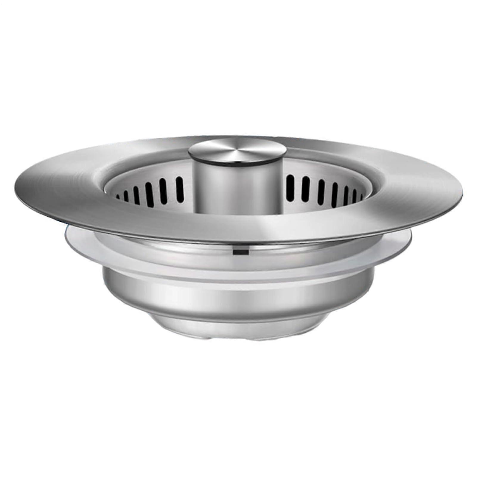 Drain Strainer Stainless Steel Stopper, Anti-Clog Kitchen Sink Cover, Fast Flow Design, Rustproof Mesh Filter