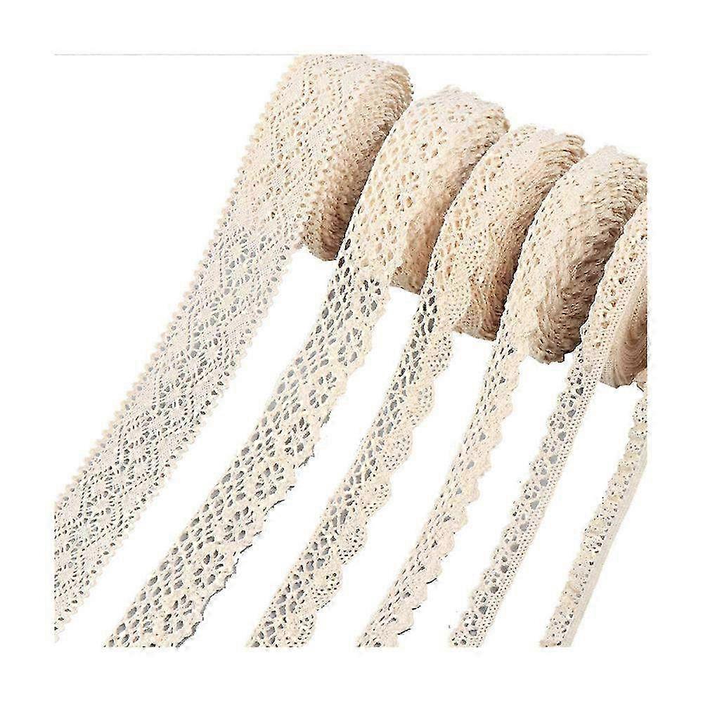 5m Jute Burlap Craft Ribbon - Natural Hessian Arts Band for DIY Projects & Decoration, Set of 5 Pieces