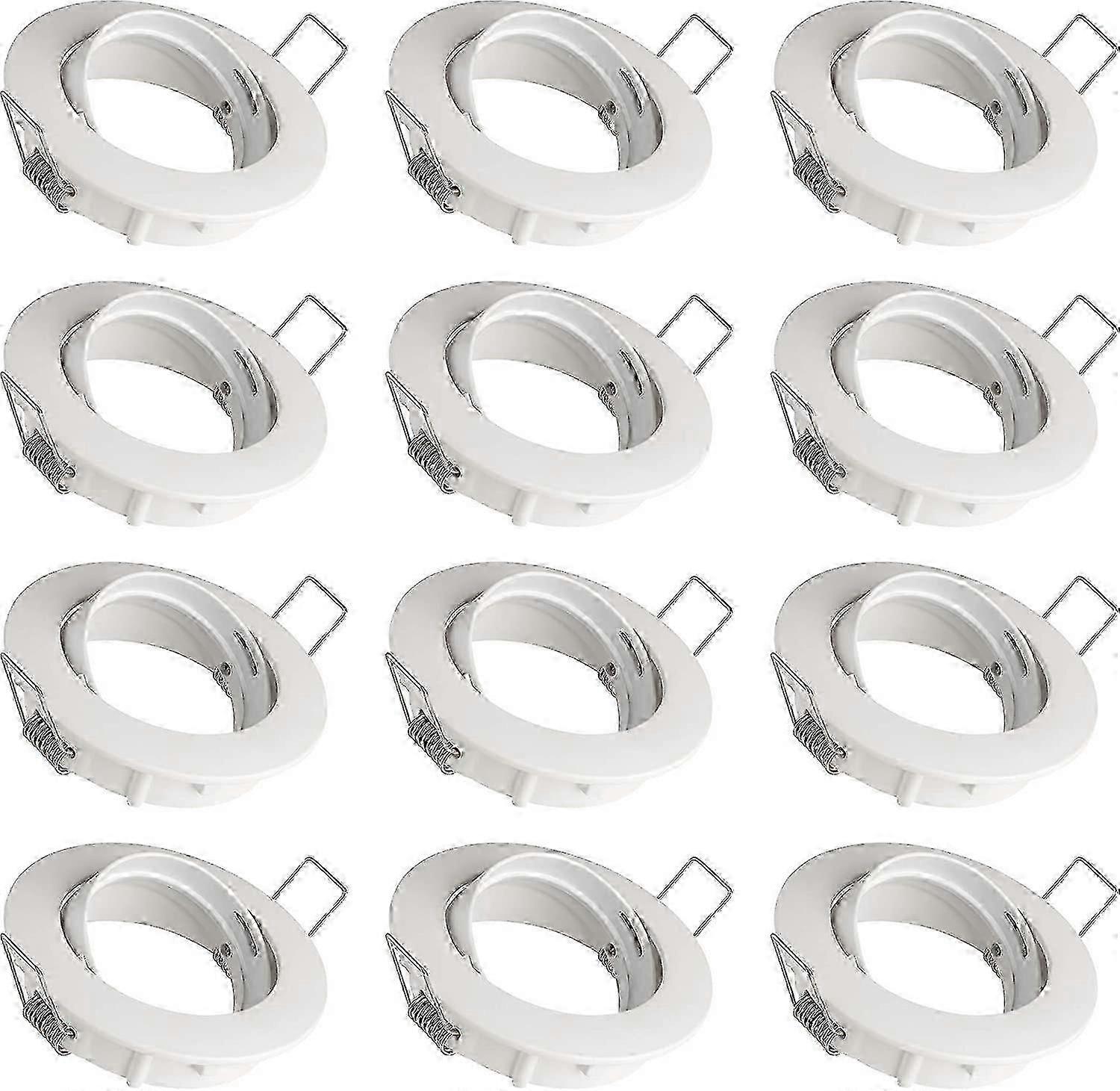 12x Adjustable Downlight GU10 Mounting White