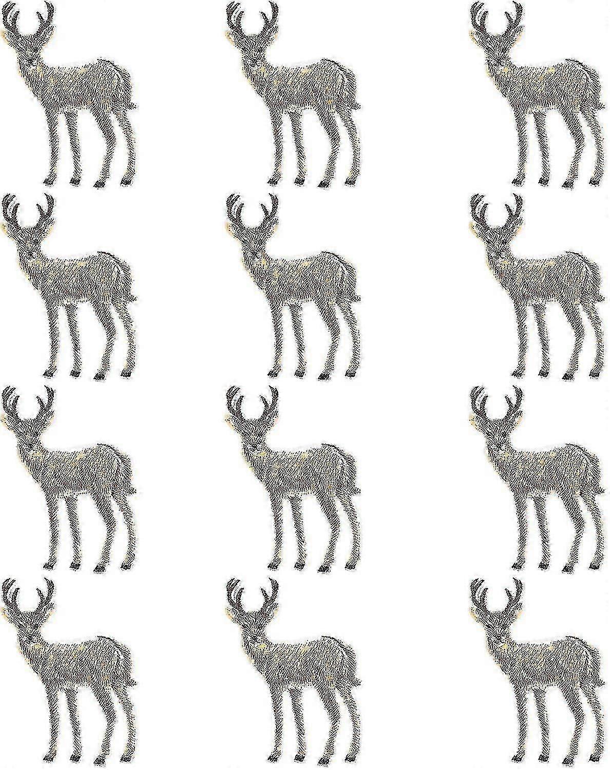 12pc Iron-On Patches - Artistic Decals for Customising Clothes & Suitcases