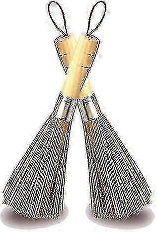 Eco-Friendly Bamboo Cleaning Whisk & Brush Set - 2 Pack for UK Kitchen Use