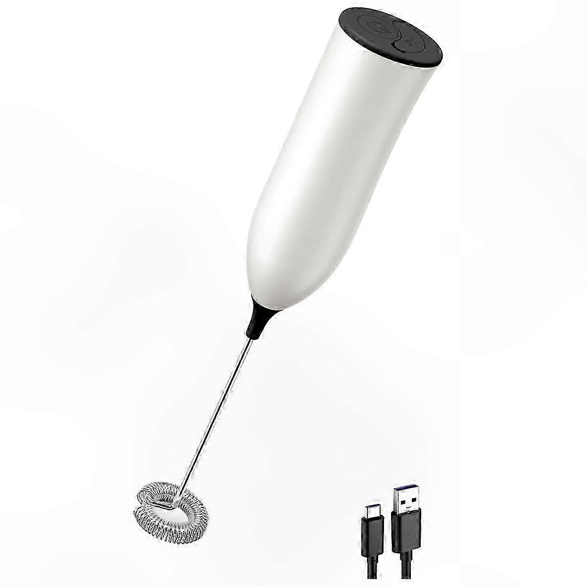 Electric Milk Frother Stick, USB Rechargeable Handheld Foam Maker for Coffee and Drinks