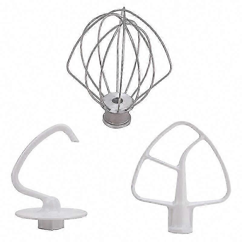 K45DH Dough Hook, K45B Coated Flat Beater & K45WW Wire Whip for 4.5Qt/5Qt Stand Mixer Attachments