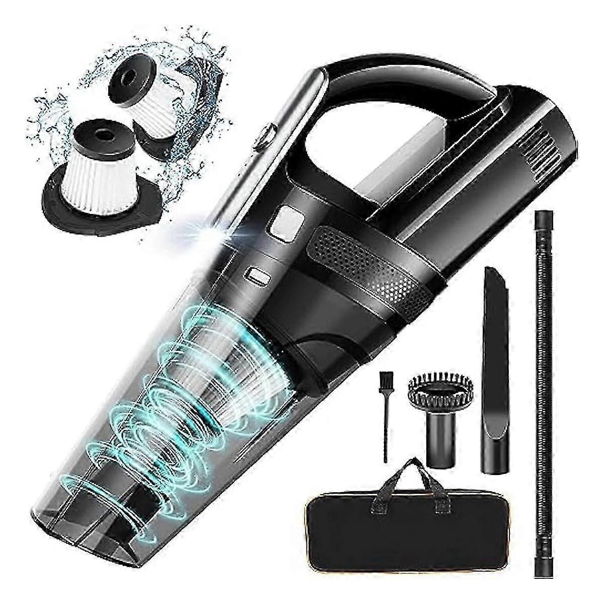 Portable Handheld Vacuum Cleaner: Powerful 8000PA Suction, Cordless & Rechargeable for Car, Home & Office Use